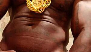 hallelujah johnson’s big black hairy cock gets worshipped hard