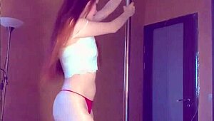 evanesse russian girl sucks then dances on pole