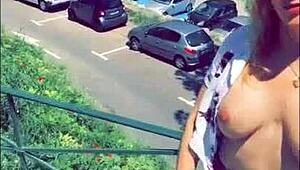 13 Minutes Of Outdoor Flashing And Public Exposure