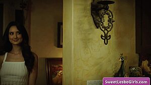 sexy horny lesbian brunettes eliza ibarra and hime marie kissing tenderly and rubbing their pussies in bed 😘