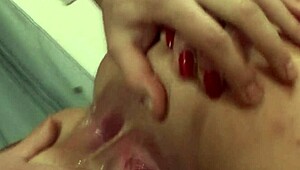 Intense anal pleasure builds with big ass fingering and fucking