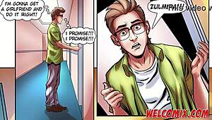 Fucking the hot maid at breakfast nerd stallion