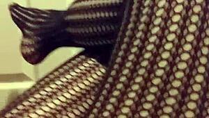 exploring stockings in a casual fetish video