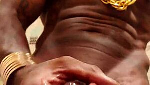 hallelujah johnson’s big black hairy cock gets worshipped hard