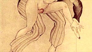 vintage erotic illustration from antique cartoon hentai