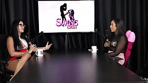 Karen Bessa in sheer red takes anal in wild beach gangbang with Brazilian swingers