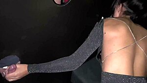 Girl fucks two guys in swing, then on street with cuckold.