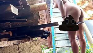 i fucked my friend's tasty girlfriend in the backyard on his anniversary