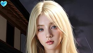 18yo petite blonde rides you pov in uncensored hentai game