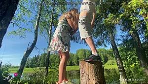 Amateur couple enjoys hot outdoor sex on their vacation