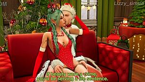 tav rides astarion hard on christmas eve in sims 4 for pleasure