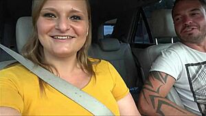 Spontaneous fuck with Lina Mila on highway sex parkplatz! So hot 🔥