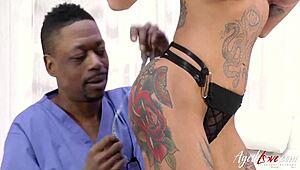 Agedlove a doctor with the bbc examines a busty woman, holy cow!