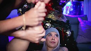 Feeling The Intense Pleasure As I Stroke My Friend's Cock With My Feet