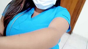 i saw the nurse with big ass masturbating intensely in hospital when patients wait outside