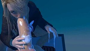 in this anime, busty girls suck futa teens