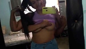 me and my best friend lick each other's shaved pussies during a massage