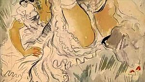 Artistic drawings of an erotic nature from a different era