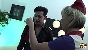 even though they ordered food, these euro guys fuck the delivery lady