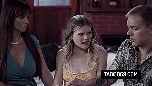 Horny girlfriend nikki sweet makes sex tape with boyfriend and stepmom syren de mer