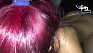 Petite Amateur Babe With Tattoo Rides Big Cock Outdoors, Getting Wet And Passionate In The Car