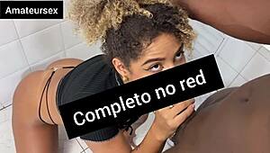 Novinha Fucks Hidden in Bathroom