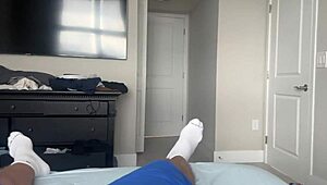 redhead step mom rides you hard in bed, wanna join?