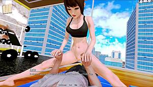 In Harem Hotel 427, cute anime girls show off big tits