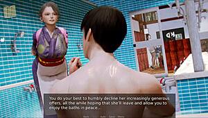 mysterious academy game in anime style