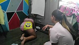 Boss asks employee to find shoes and notices her curves while she bends over