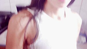 fucking with my whore cousin in the kitchen