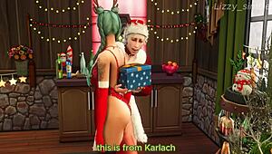 tav rides astarion hard on christmas eve in sims 4 for pleasure