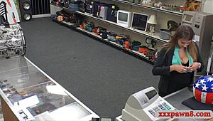 Big boobs woman interacts with pawn man in reality show