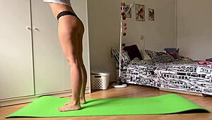 erotic naked yoga session with a beautiful babe is pure temptation