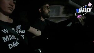 Petite Amateur Babe With Tattoo Rides Big Cock Outdoors, Getting Wet And Passionate In The Car