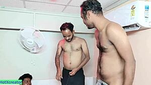 Three Friends Fuck One Beautiful Girl, Who Goes First?