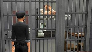 Cop jerks to lesbian tribbing!