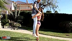 Muscle Girl Karyn Bayres Dominates a Young Guy in Bed!