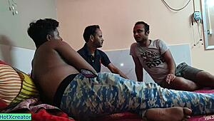 Three Friends Fuck One Beautiful Girl, Who Goes First?