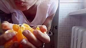Hey, Lovenia loves playing with hot pee on a juicy orange, wanna see?