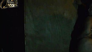 in the swinger club, an amateur bbw gets her ass gaped with a monster cock in pov