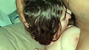Petite wife gets dominated by big cock in homemade video