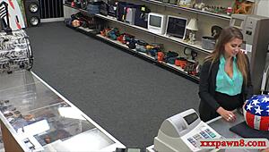 Big boobs woman interacts with pawn man in reality show