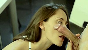 raunchy teen brunette adell rides in hardcore sex