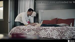 Wow! Buff Step Daddy Freezes Stepdaughter for Epic Orgasm!