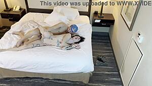 Petite tattooed beauty fucked sideways