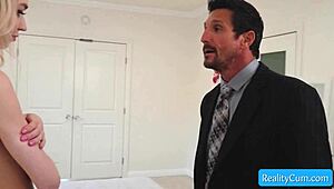 Horny Blonde Gianna Gem Sucks Huge Cock And Makes Friend Cum!