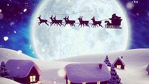 Happy holidays, she's masturbating those big tits!