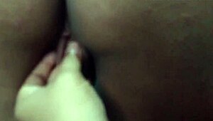 me and my best friend lick each other's shaved pussies during a massage