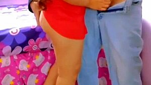 Watch Me Fuck My Wife in Red Dress, Then Her Friend Joins for Anal